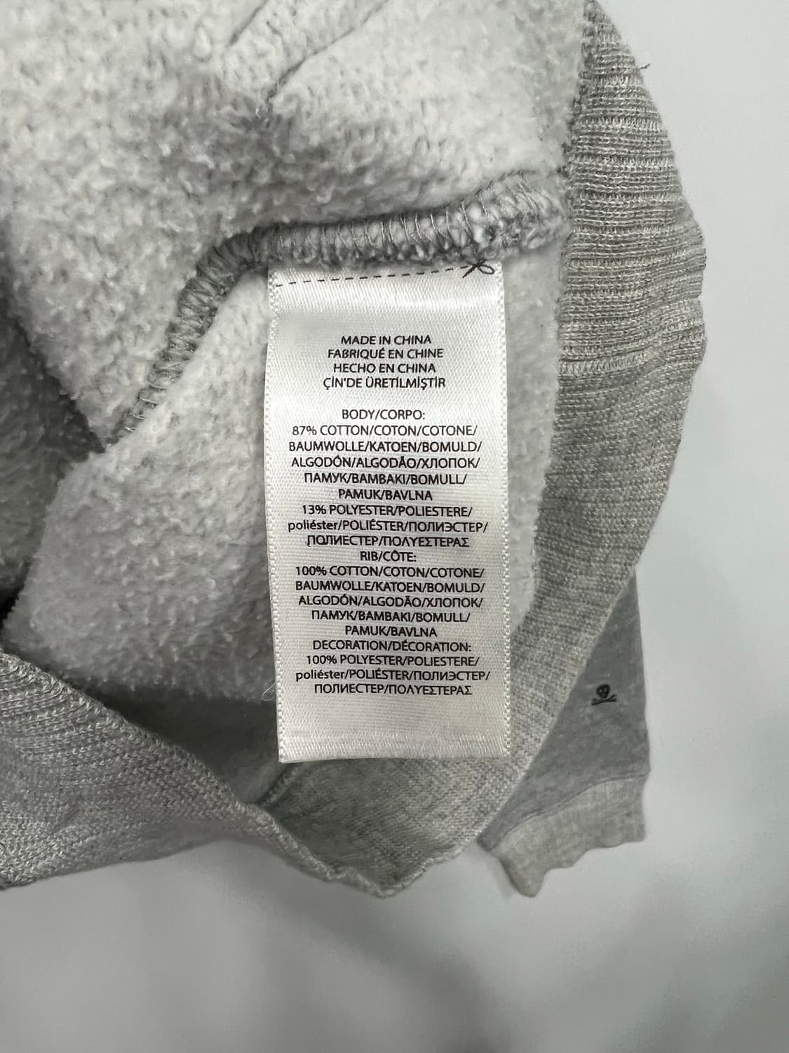 폴로 그레이 해골 후드티 상품이미지3