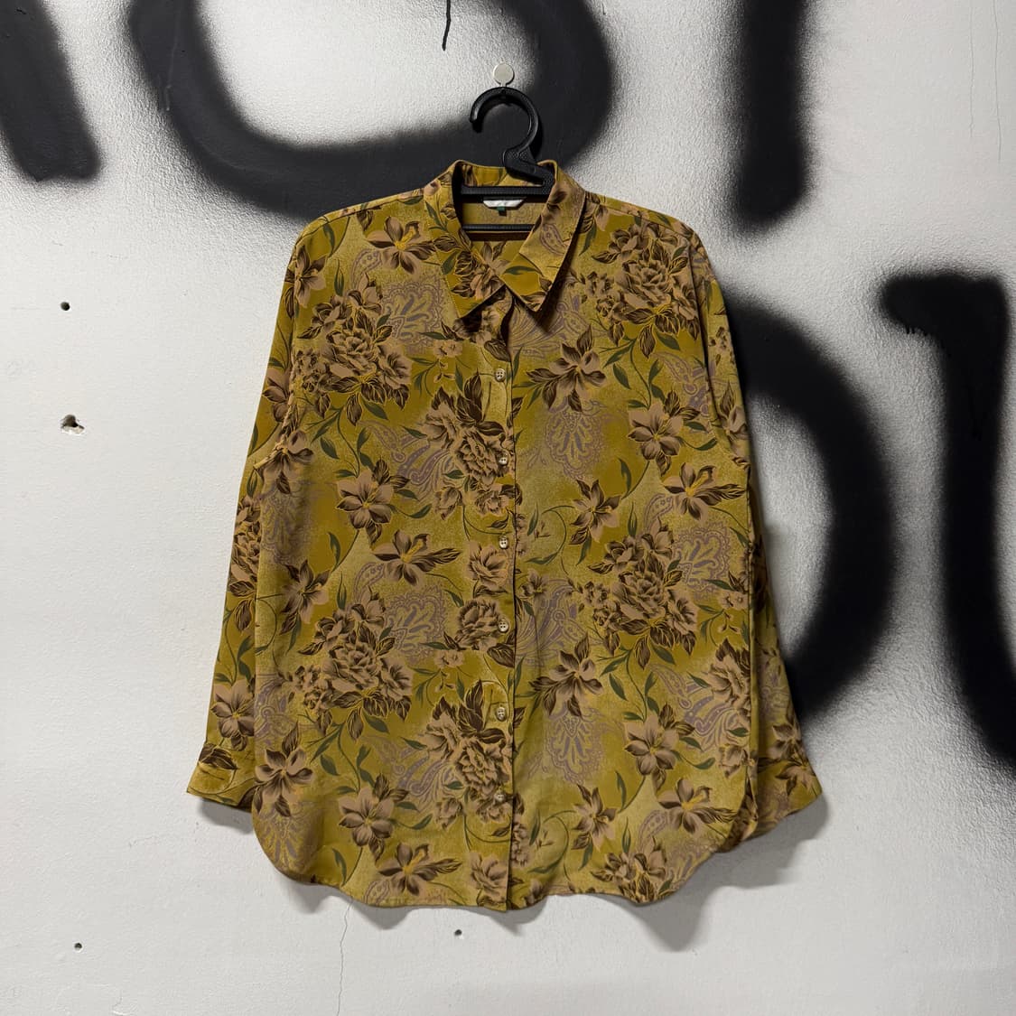 VTG 빈티지 플라워 자카드 패턴 긴팔 셔츠 상품이미지1