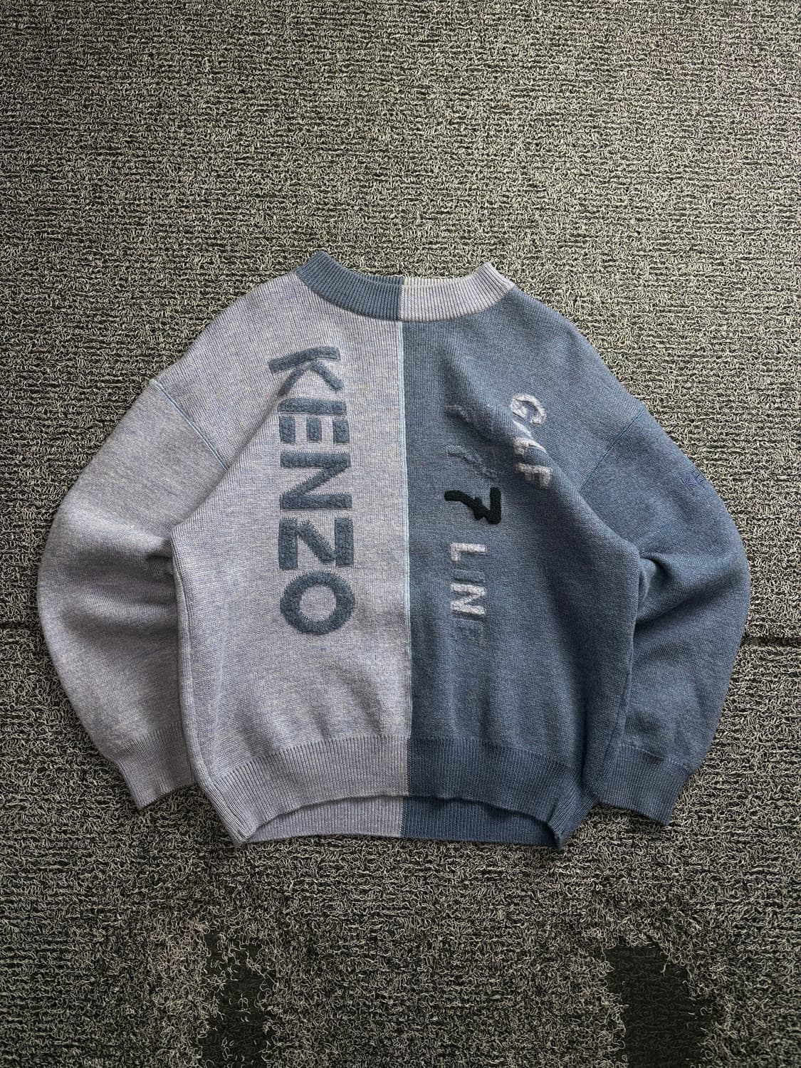 90s 겐조 아카이브 스팰아웃 디테일 배색 니트 3329 상품이미지2