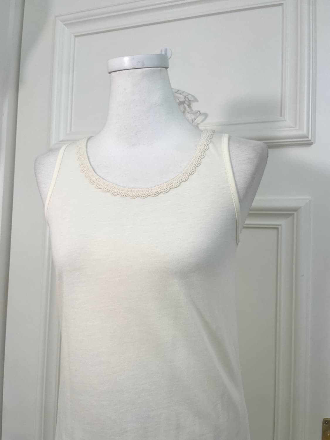 ivory pastel sleeve button crochet knit 상품이미지10