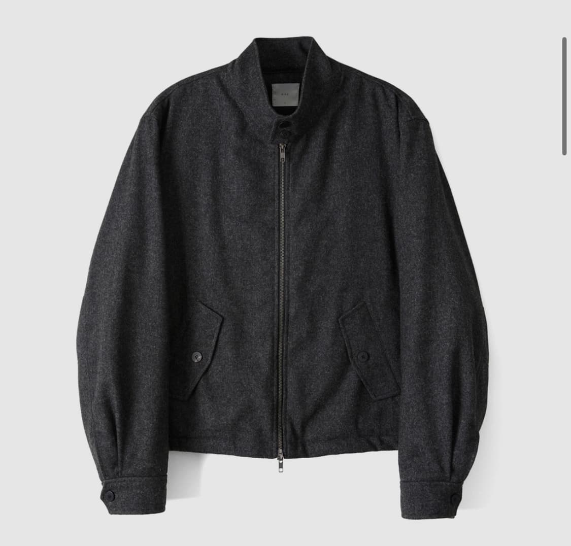 애습 울 블렌드 해링턴 패디드 자켓 딥 차콜 M사이즈 팝니다 상품이미지1