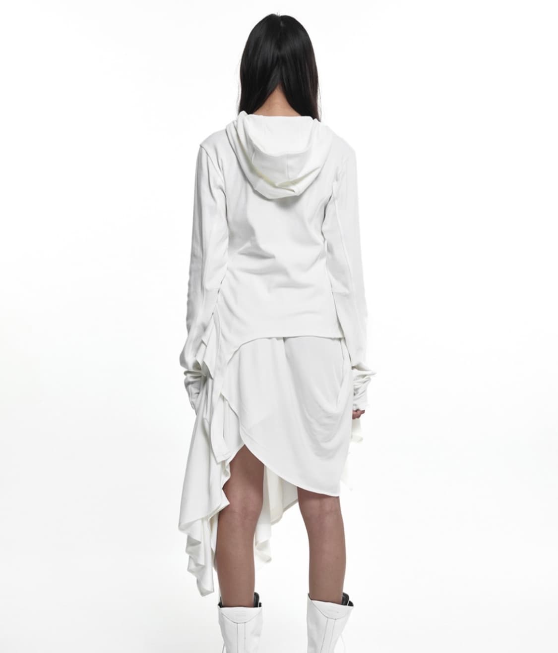 나체 SLIT HOODIE ZIP-UP (IVORY) 상품이미지2