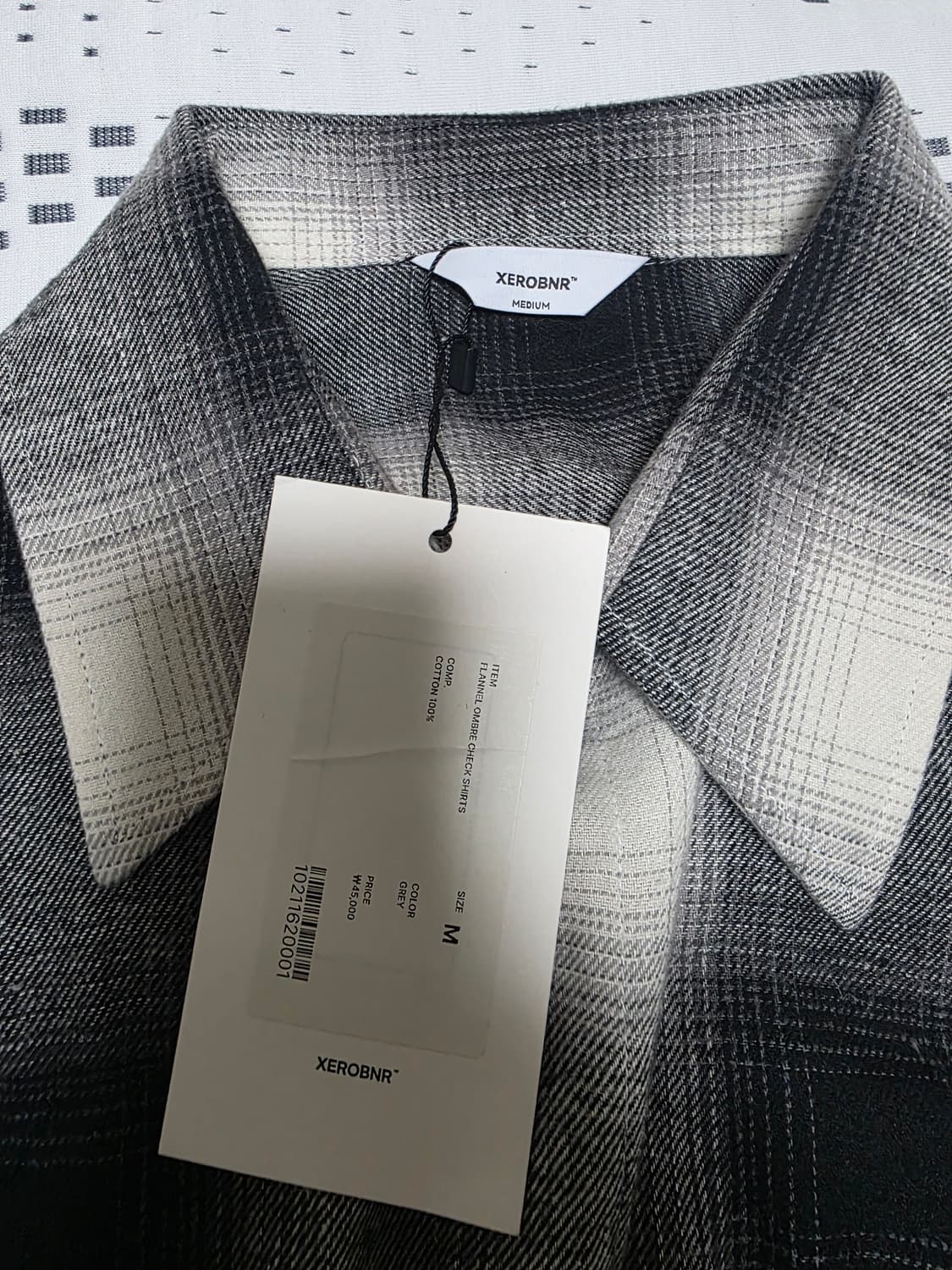 [M] 제로 옴브레 플란넬 셔츠 새상품 상품이미지3