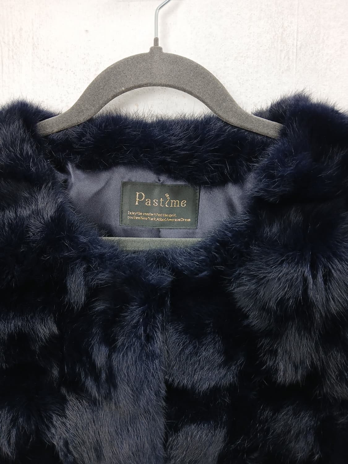 Pastime 천연토끼털 숏 자켓 네이비 90-95 M 상품이미지4