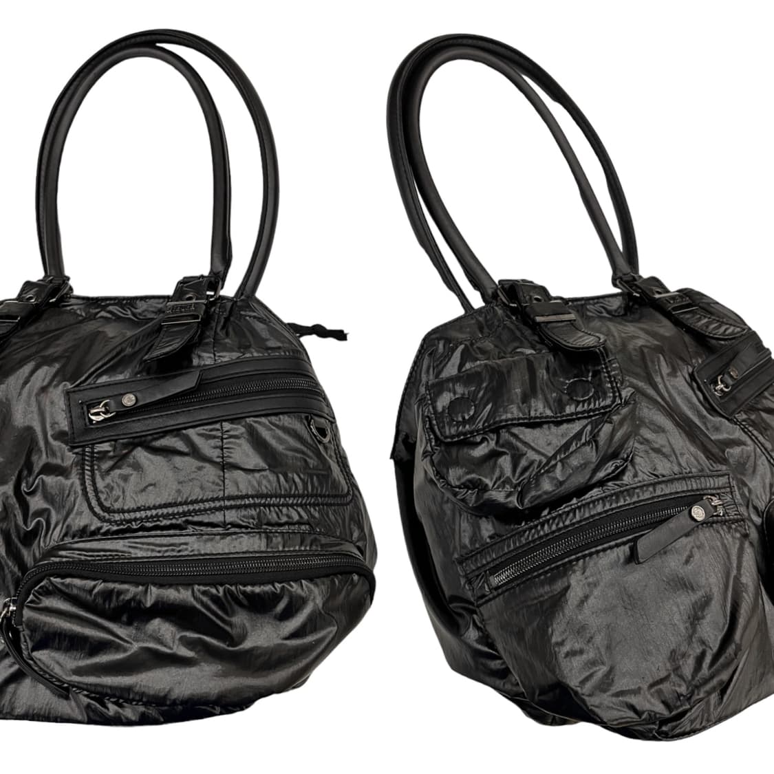 디젤 멀티포켓 글로시 숄더백 블랙 상품이미지5