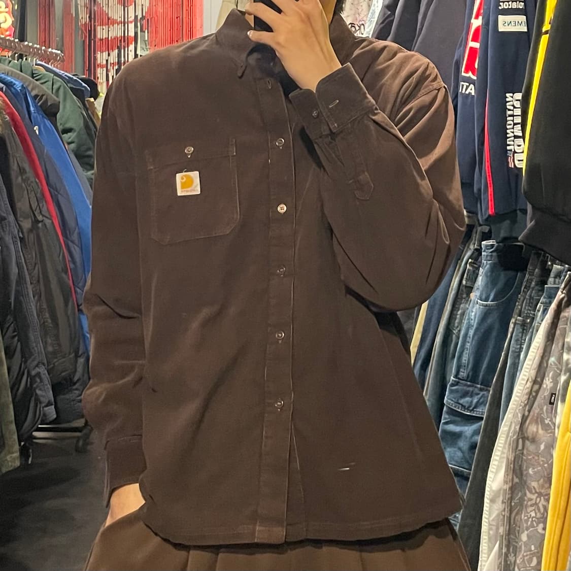 [IM] carhartt 칼하트 딥 버건디 코듀로이 셔츠 상품이미지1