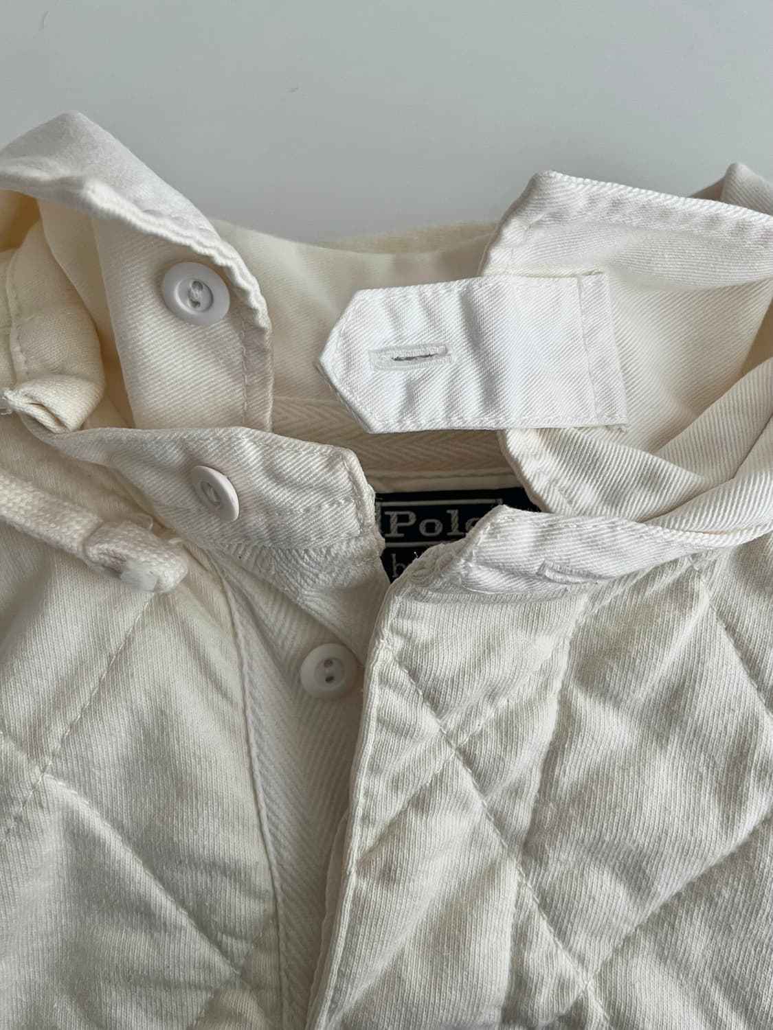 M) 00s 폴로 랄프로렌 럭비 셔츠 아이보리 상품이미지5
