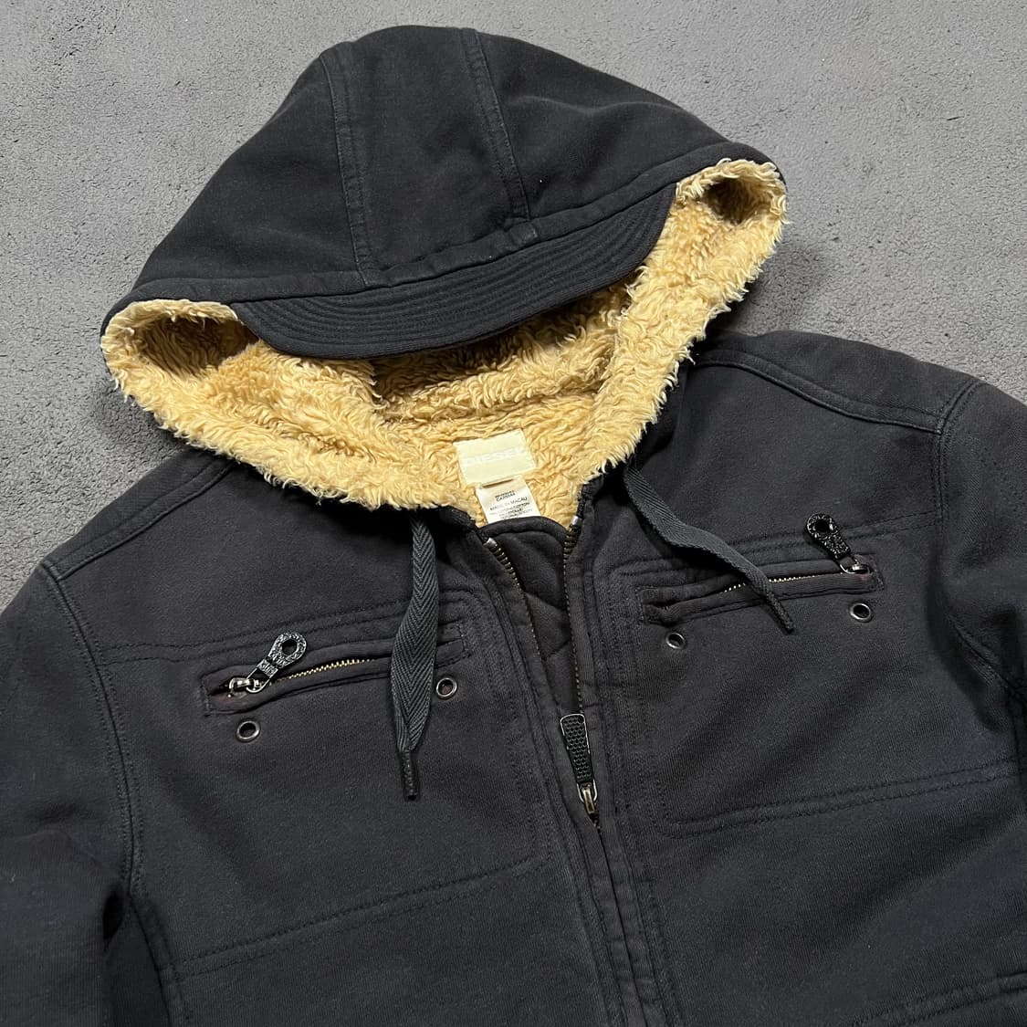 디젤 투웨이 쉐르파 안감 후드집업 상품이미지2