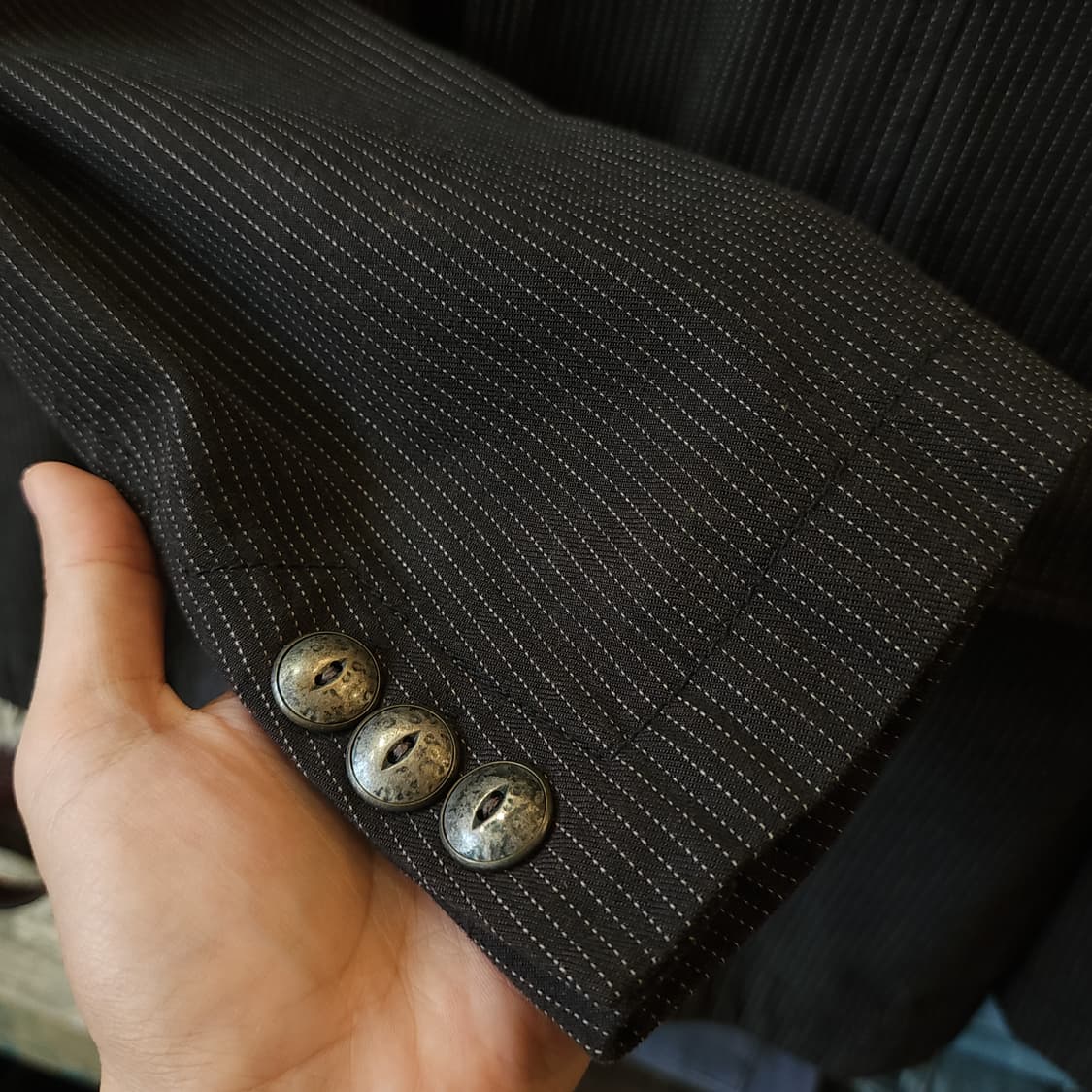 휴고보스 웨스턴 자켓 메탈 버튼 스트라이프 블레이져 자켓 50 상품이미지8