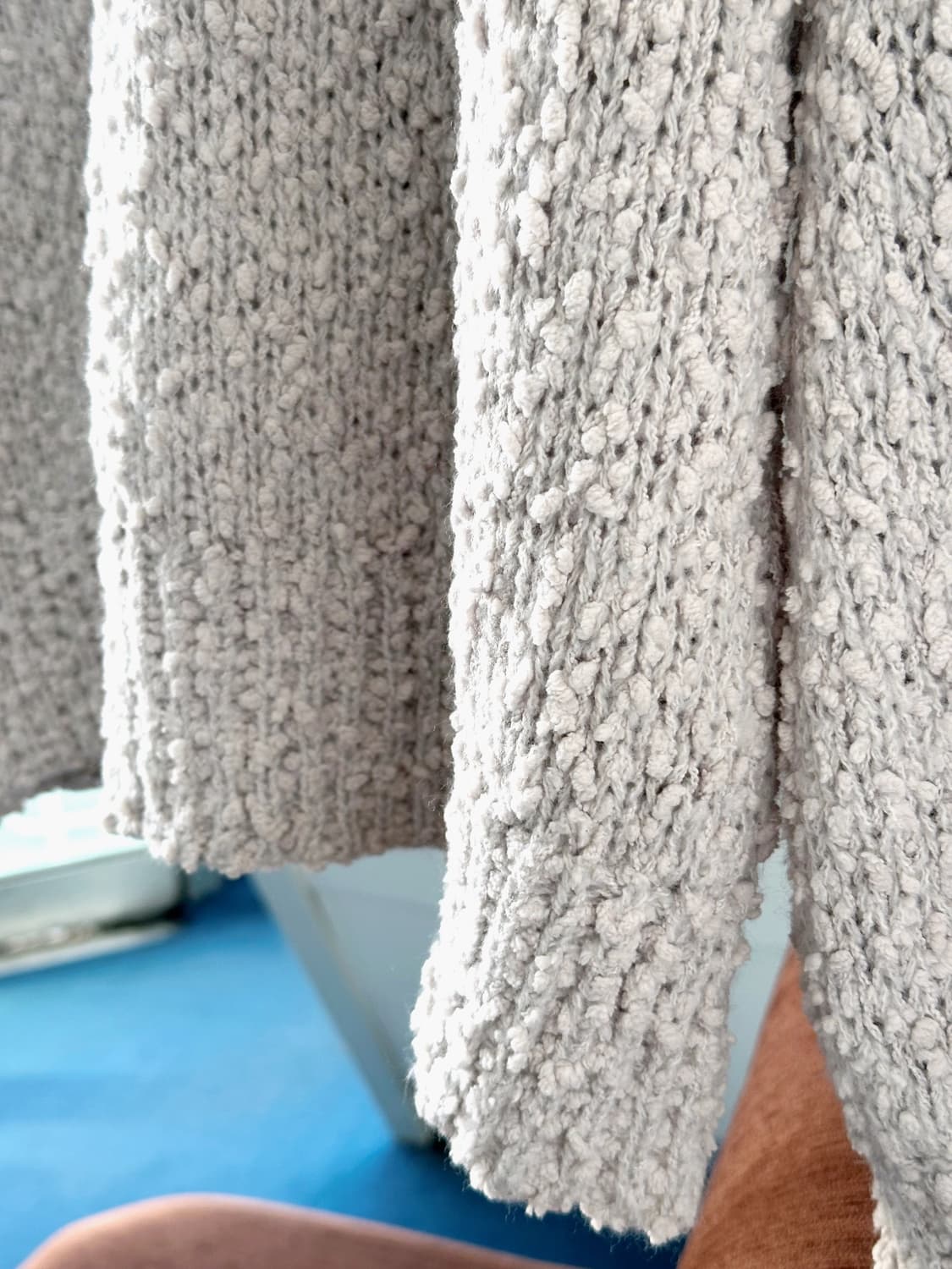 Boucle design cloudy touch knit cardigan 상품이미지6