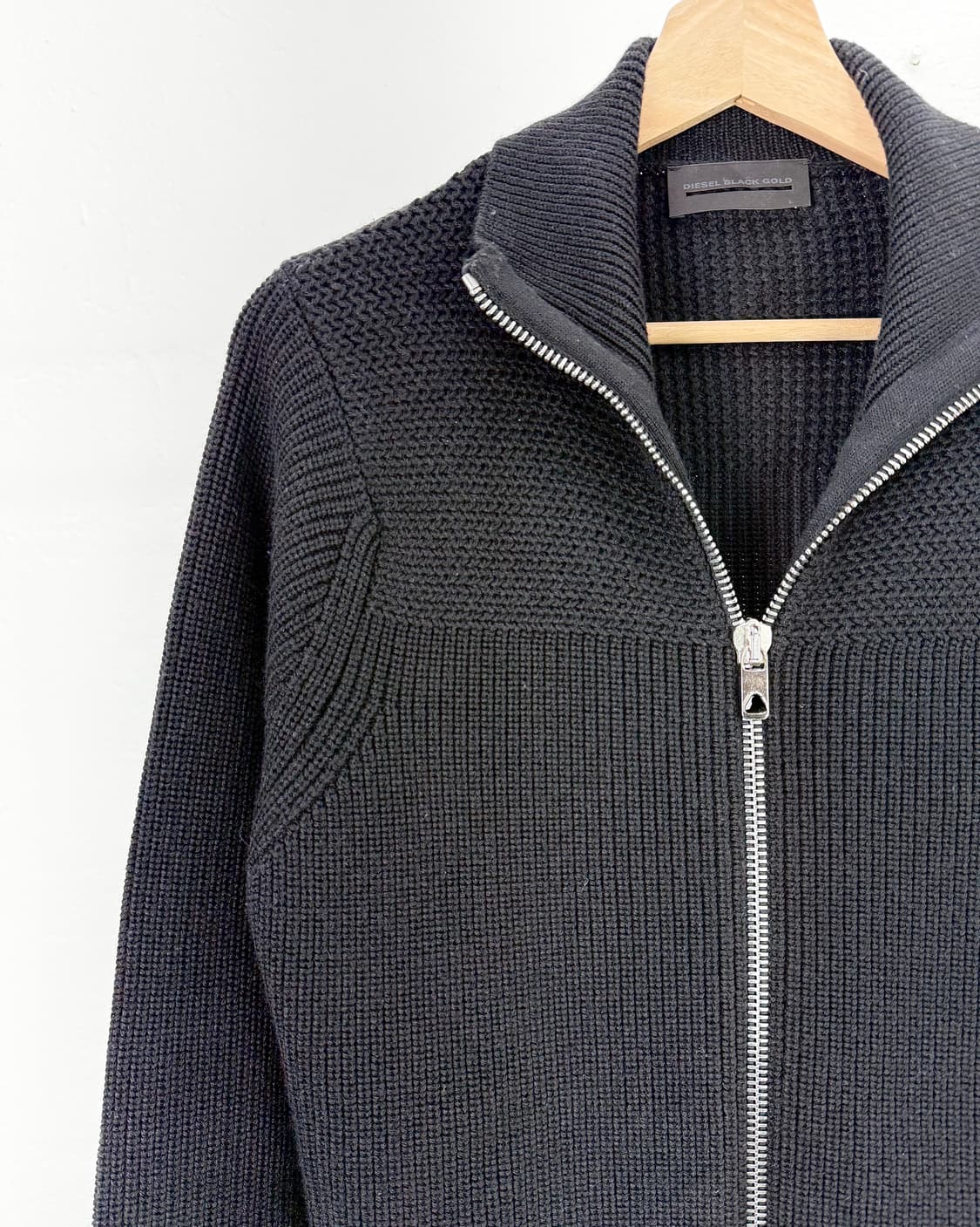 디젤 골드 드라이버스 투웨이 하이넥 니팅 풀 집업 상품이미지3