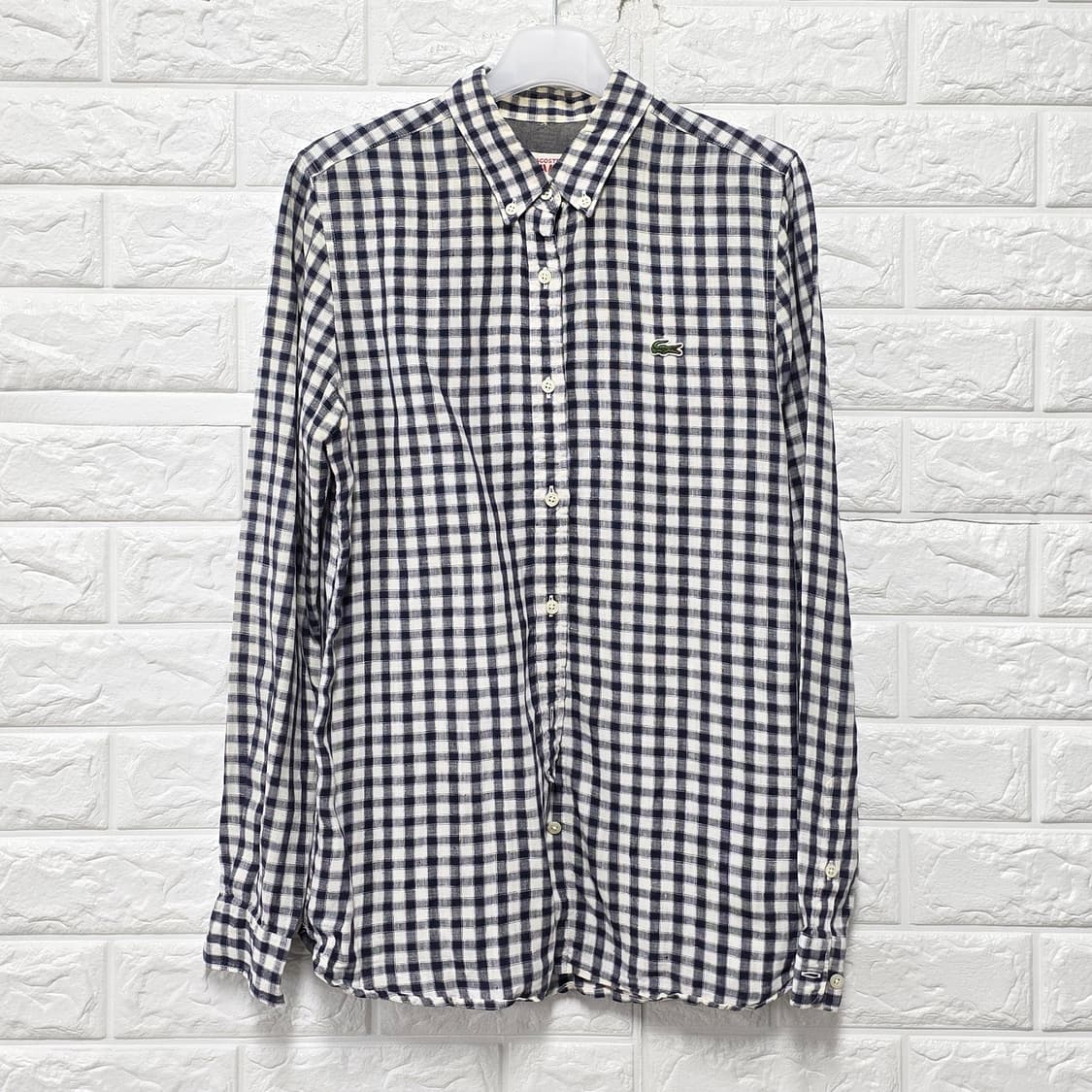 라코스테 라이브 깅엄 체크 셔츠 S 상품이미지1
