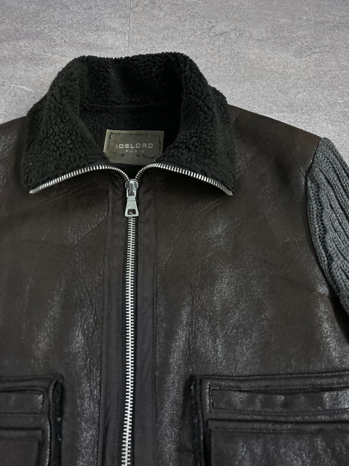 하이넥 시어링 니트 집업 상품이미지5