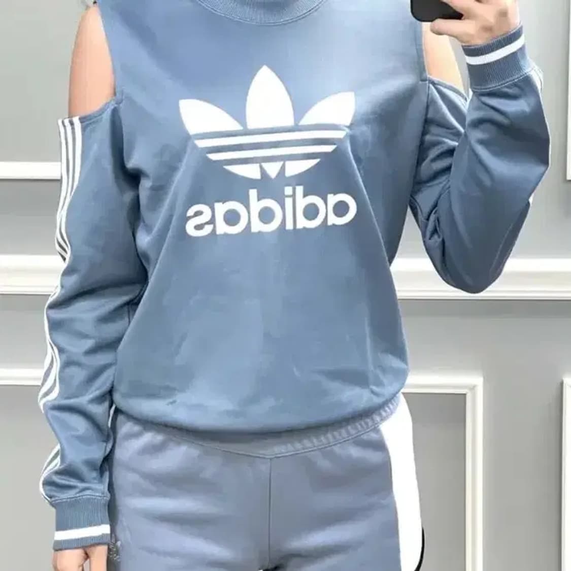 아디다스 콜드 숄더 트레포일 스웻셔츠~55 상품이미지1