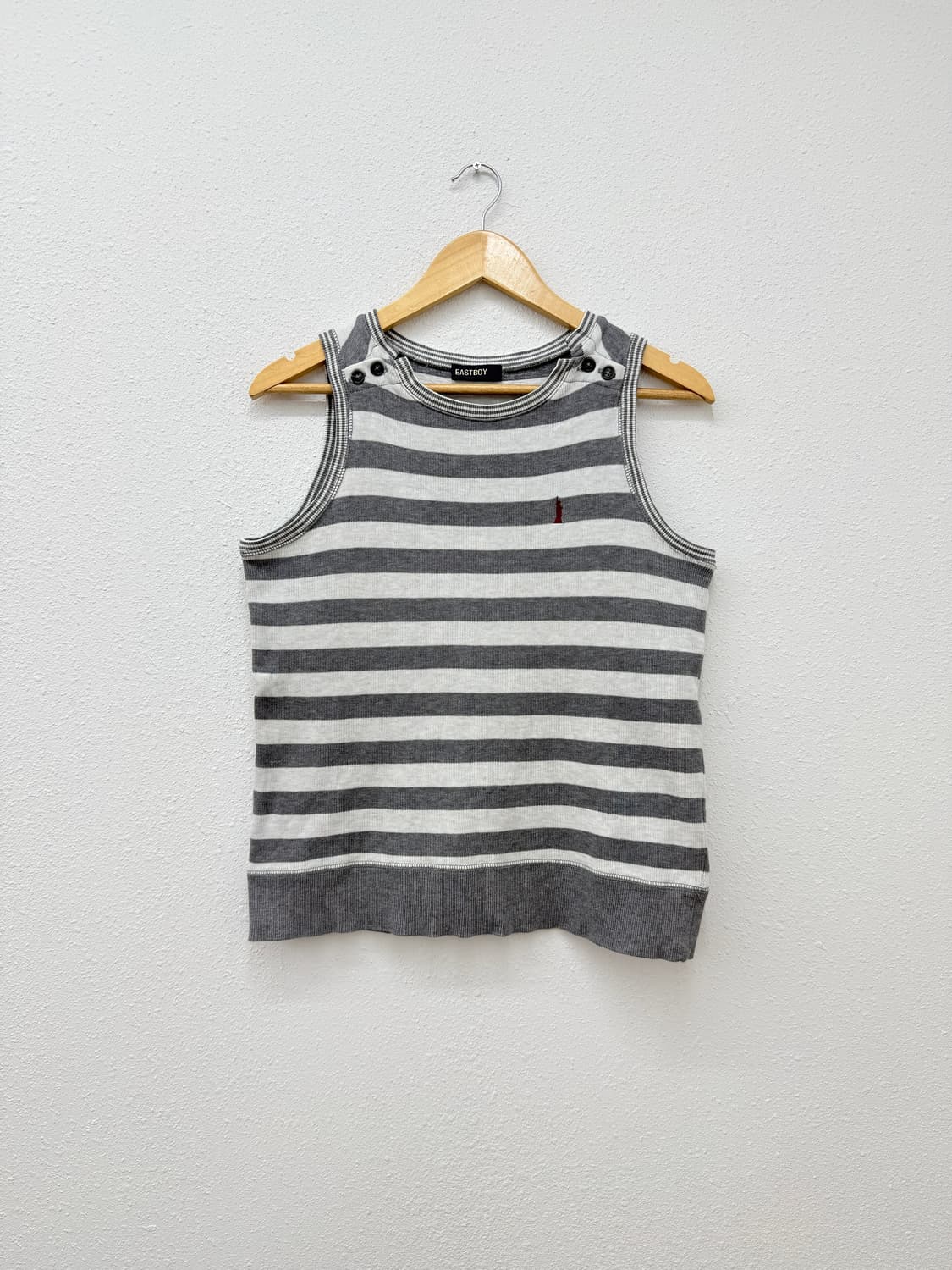 빈티지 EAST BOY 그레이 니트 베스트 상품이미지1