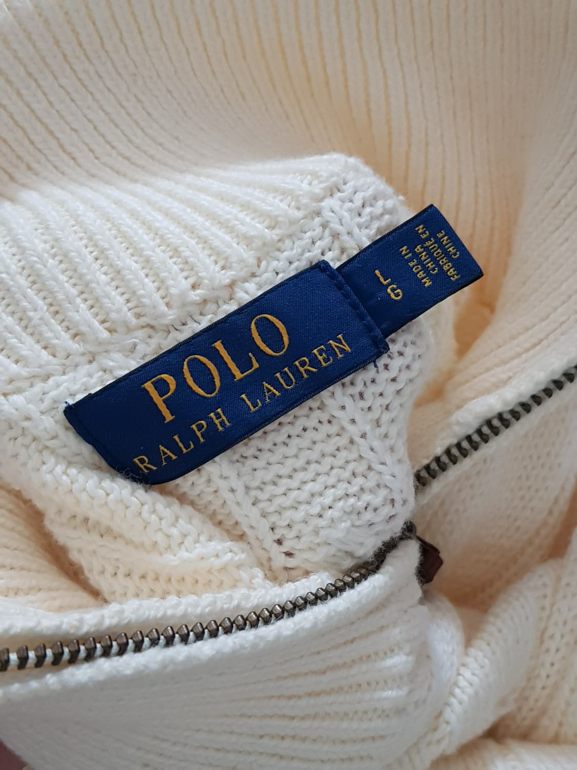 L) 폴로 하프집업 터틀넥 니트 아이보리 상품이미지3
