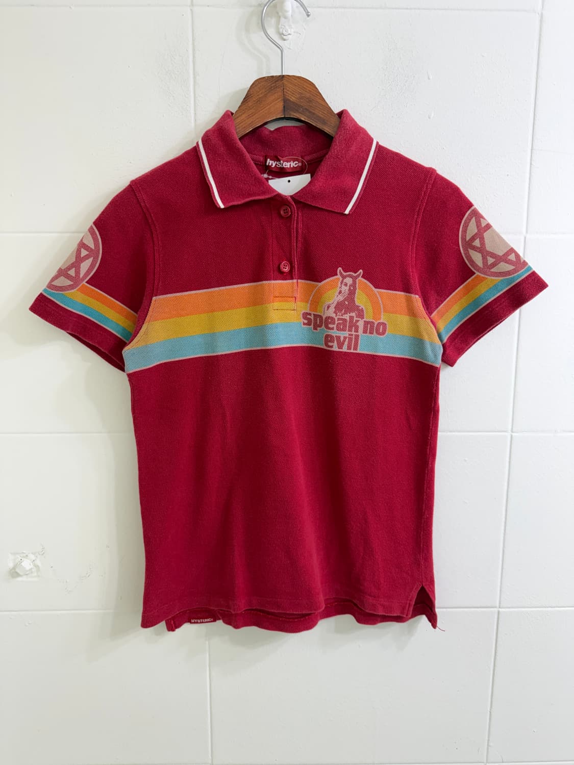 히스테릭글래머 speak no evil 작사 피케 카라 반팔 티셔츠 상품이미지4