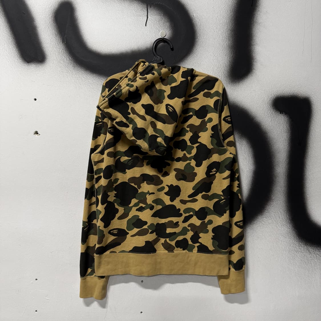 정품 베이프 1st 옐로우 카모 황계 풀 집업 후디 상품이미지2