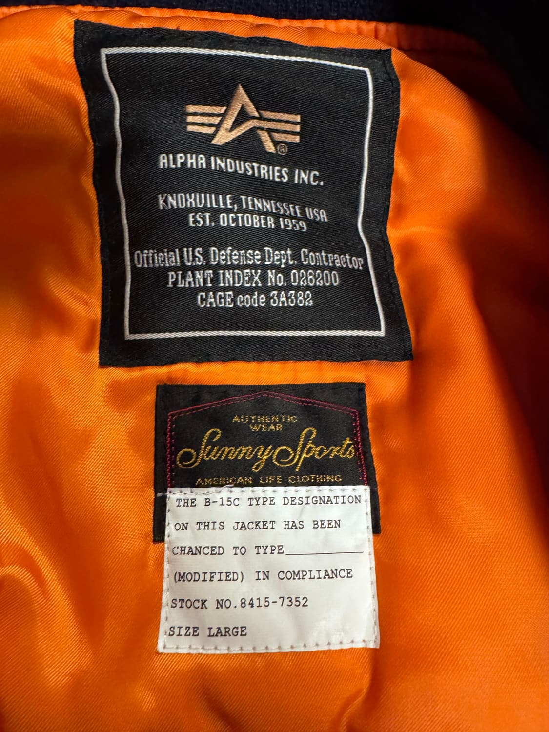 알파인더스트리x써니스포츠 ma1  상품이미지2