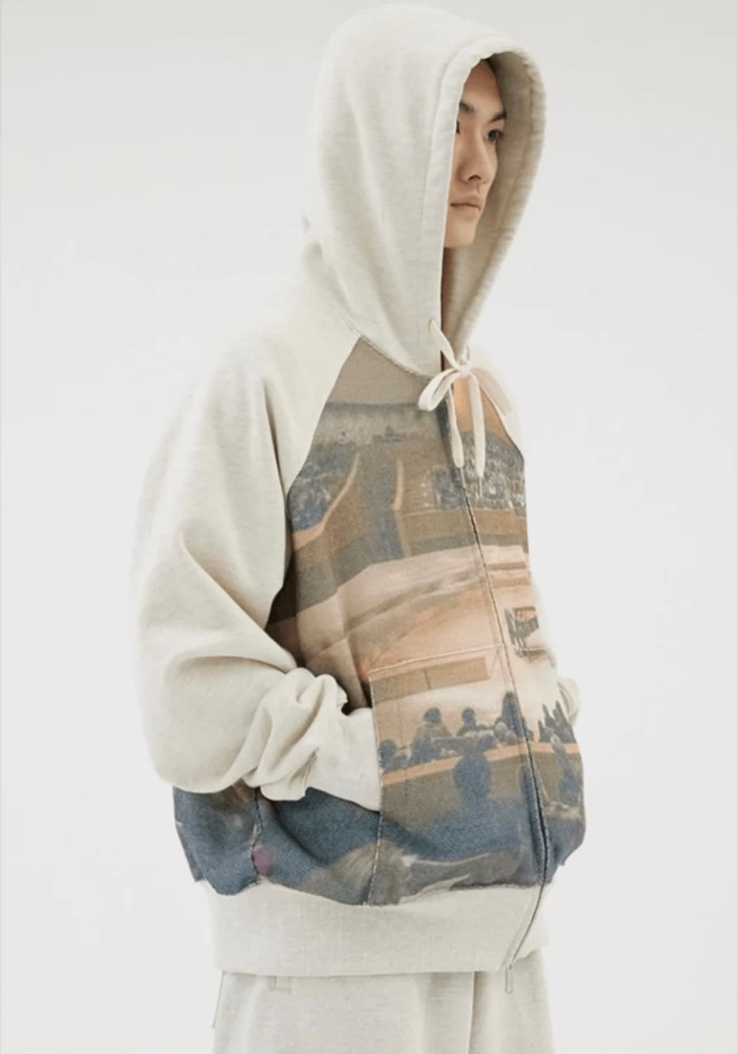 에프터프레이 프린트 패널 후드집업 환승연애 윤녕착용 상품이미지2