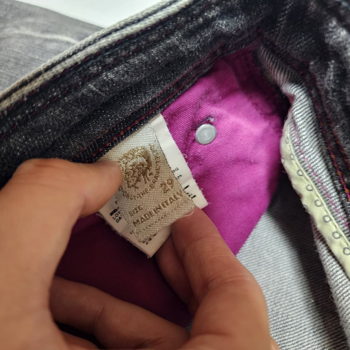 DIESEL SLAMMER 디젤 워시드 흑청 데님팬츠 상품이미지9