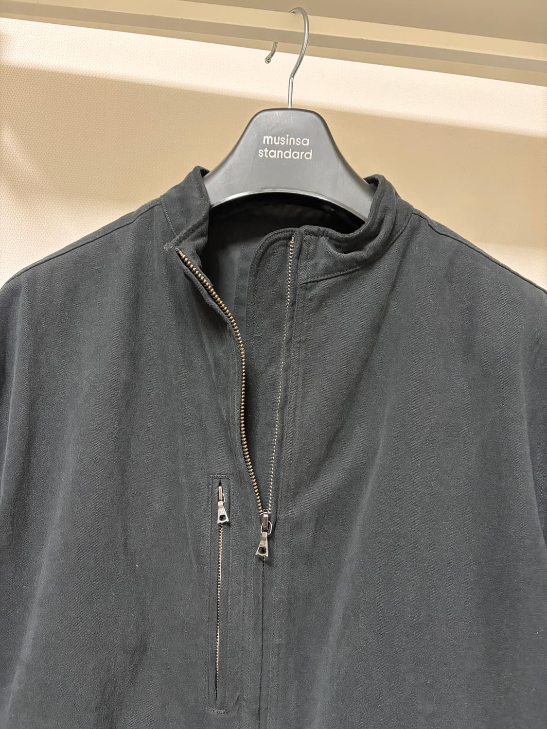 고낙 브러쉬드 코튼 고스트 자켓-블랙(2사이즈) 상품이미지4