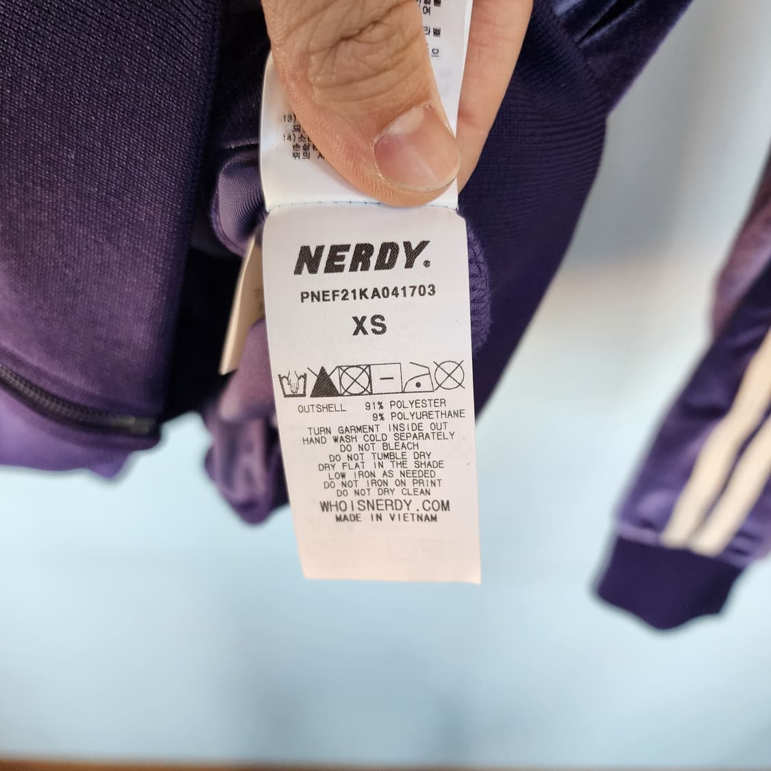 널디 벨벳 트랙 자켓 퍼플 상품이미지7