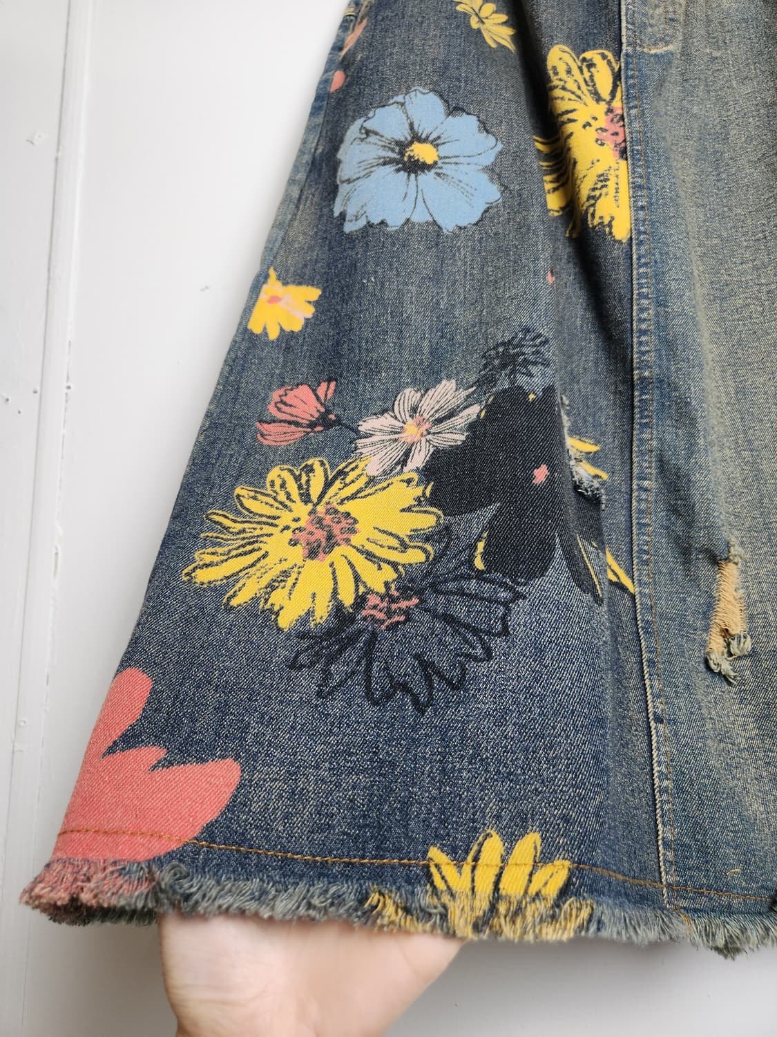 플라워 데님 스커트 상품이미지8