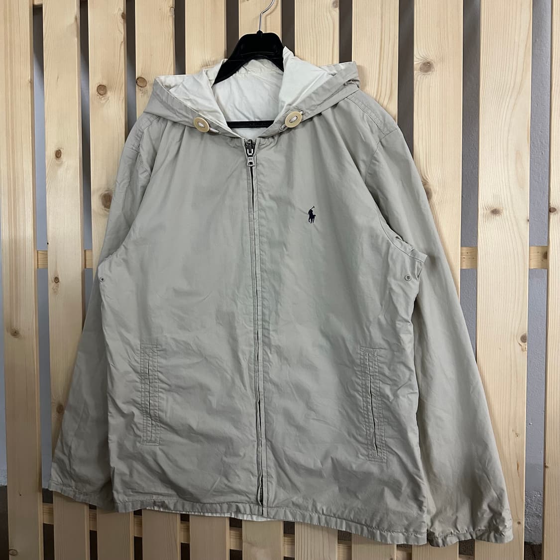 (M) 폴로 랄프로렌 베이지 양면 리버시블 후드 자켓  상품이미지3