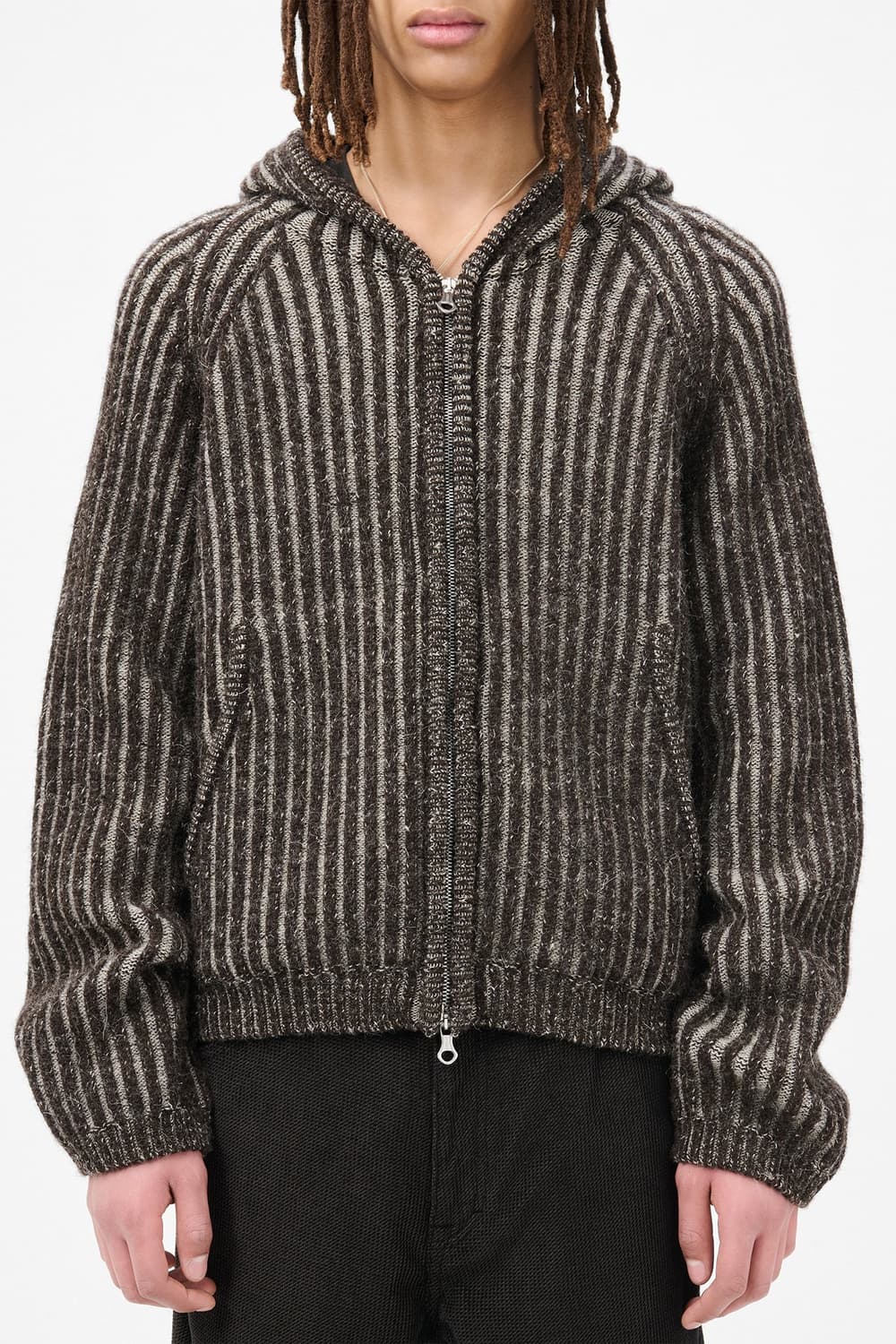 [44,46,48,50,52]아워레가시 25fw 레벨 후드집업/브라운 상품이미지5