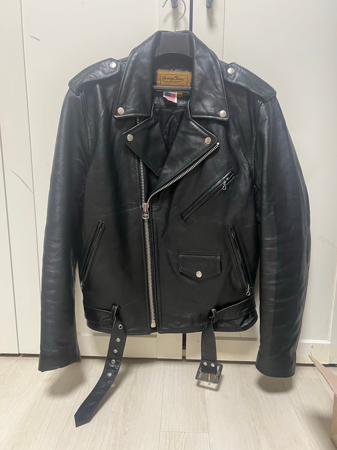 George town 더블 라이더 가죽자켓 상품이미지1