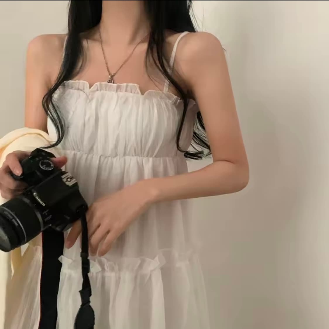 화이트 민소매 원피스 상품이미지3