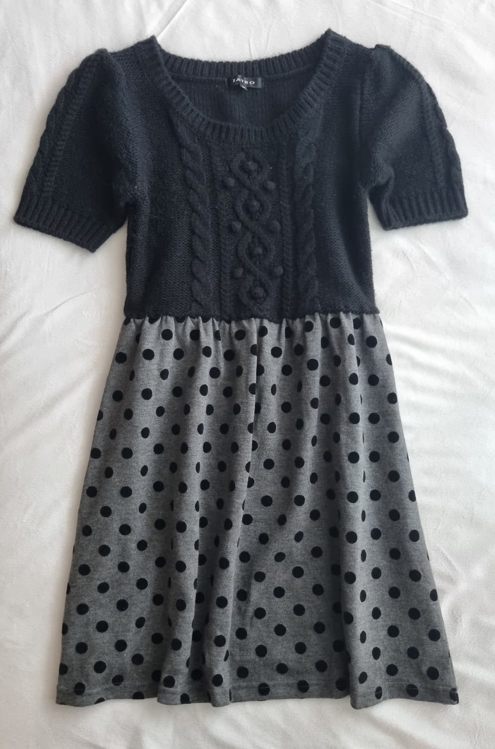 빈티지 모리걸 하구미 도트 니트 원피스 상품이미지1