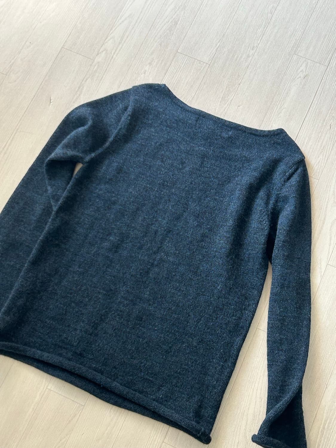 꼼데가르송 옴므 플러스 울 니트 네이비 상품이미지4