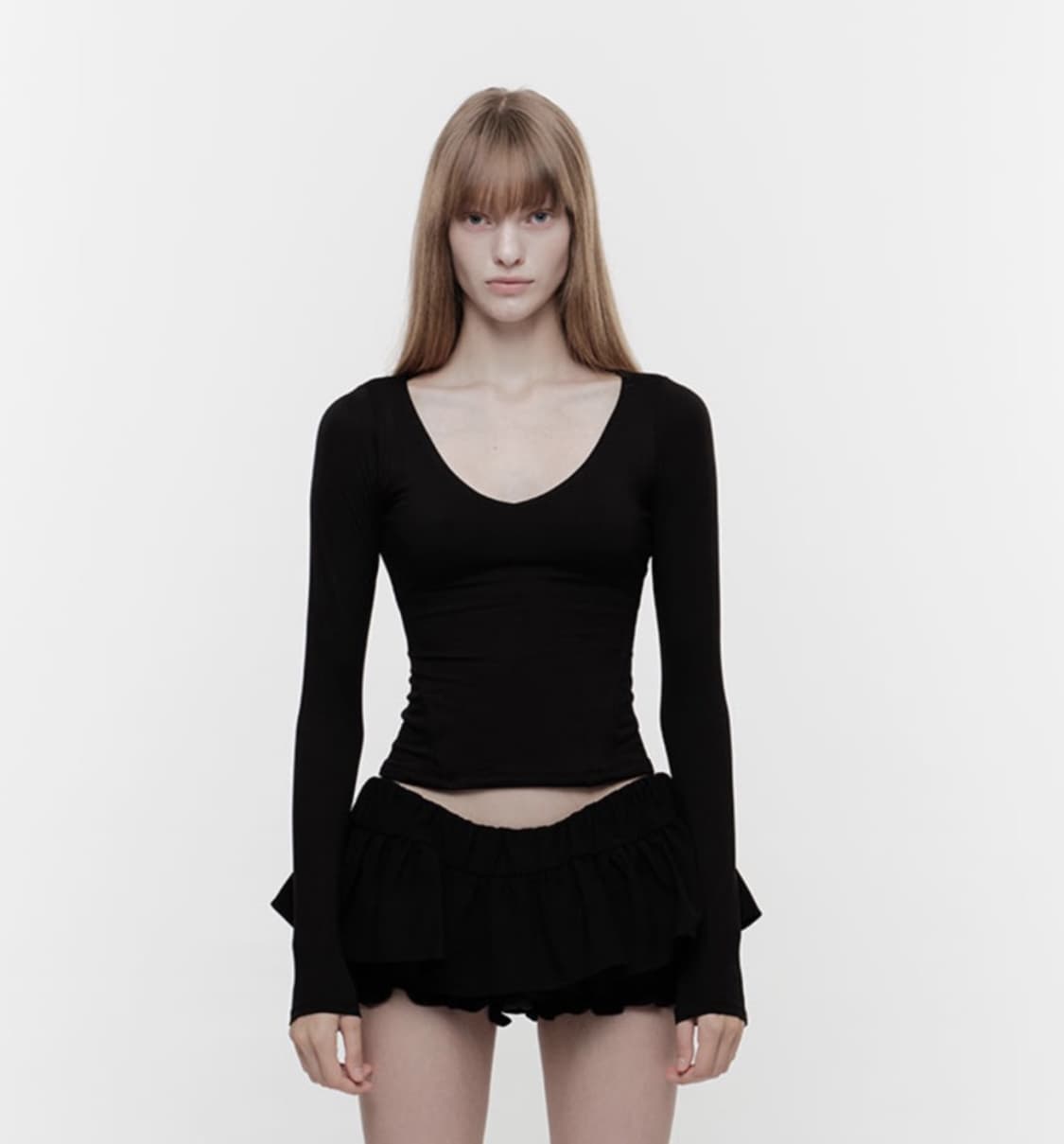 V NECK CONTOUR T 상품이미지1