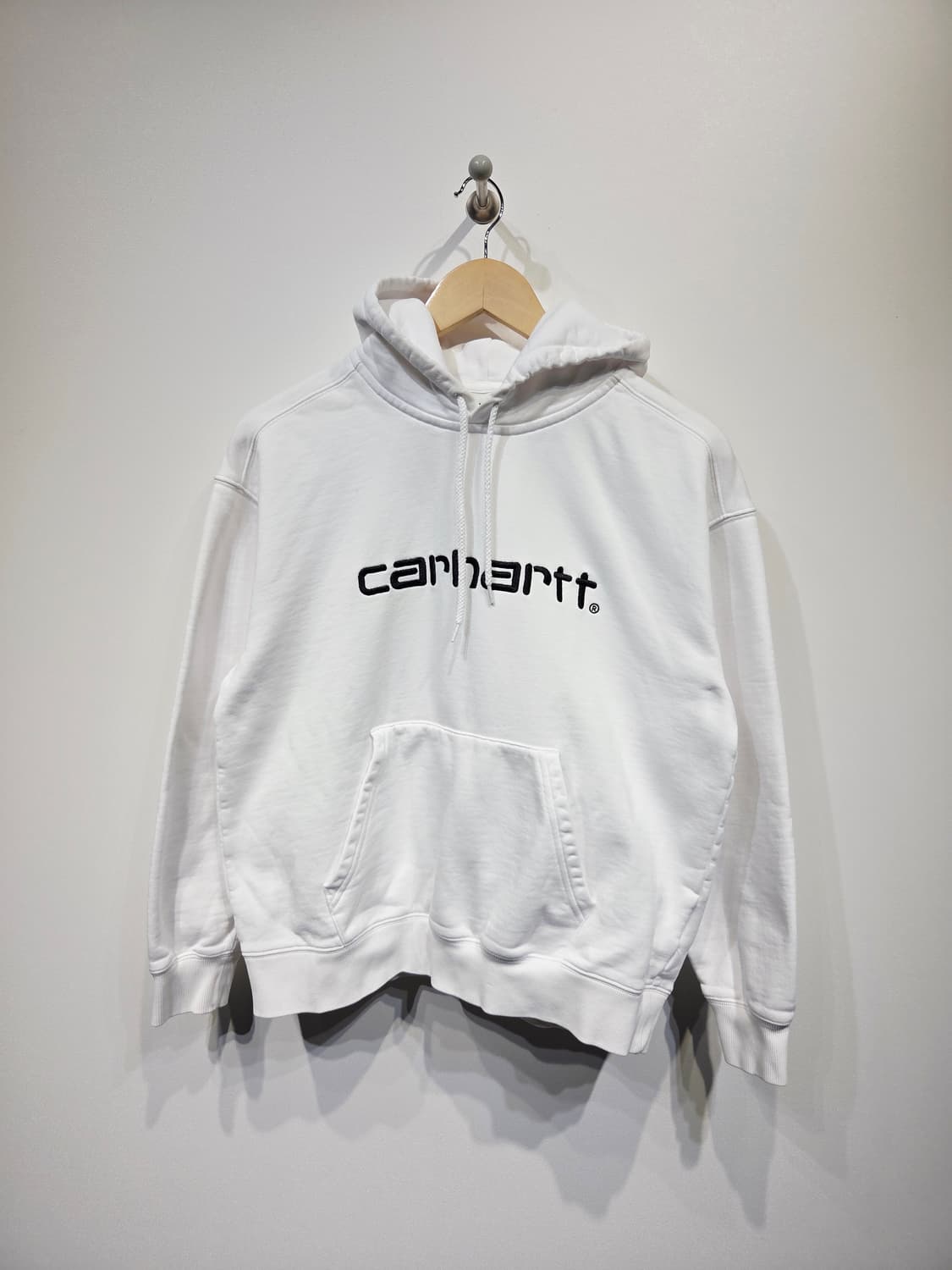 칼하트WIP 화이트 로고 후드티셔츠_S 상품이미지2
