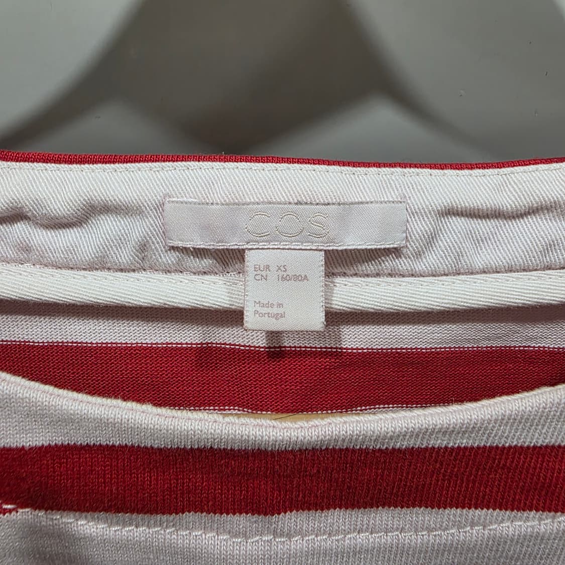 코스(COS) 레드 스트라이프 팔부 보더티 상품이미지2