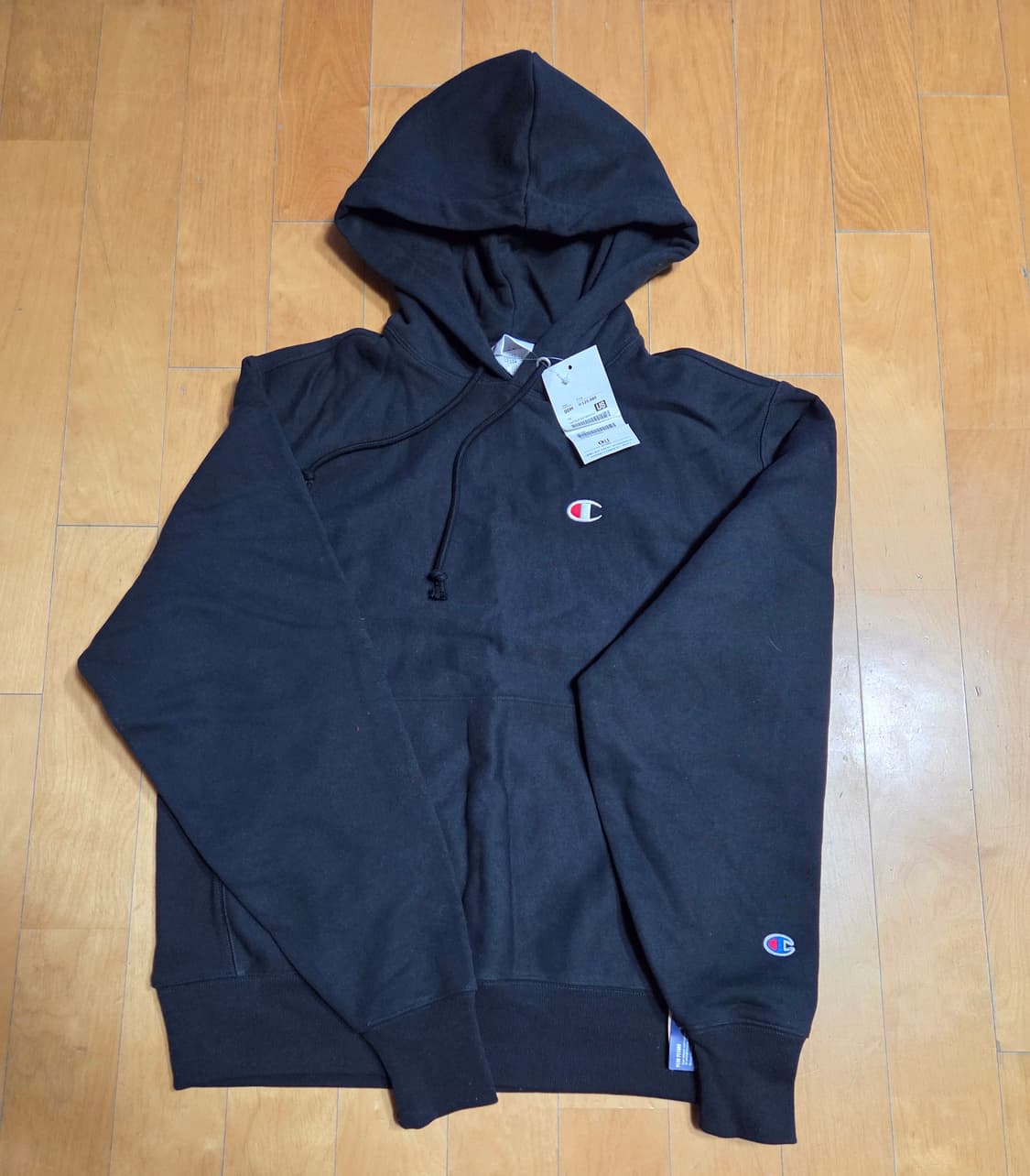 챔피온 리버스 위브 후드티 블랙 M 새제품 상품이미지1