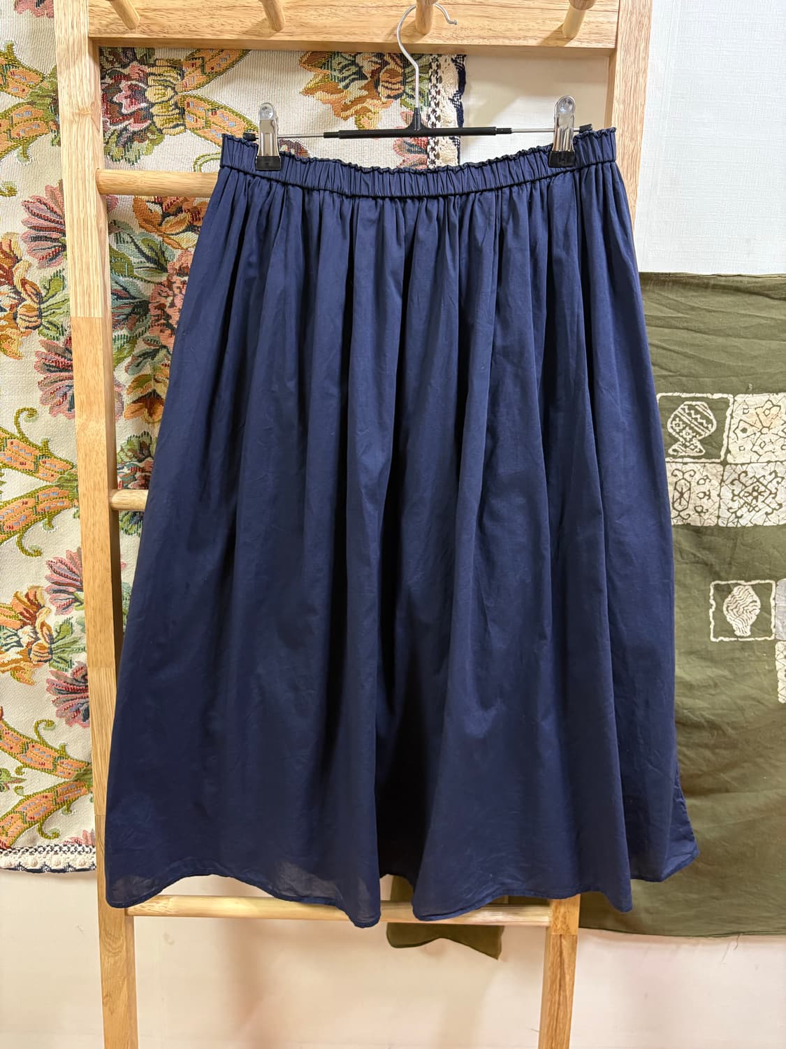 일본 유니클로 네이비 롱스커트 상품이미지4