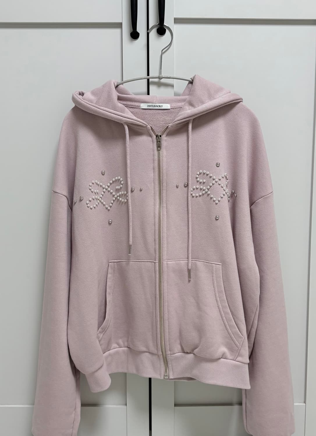 모일리 장원영 후드집업 진주 후드집업 핑크 상품이미지4