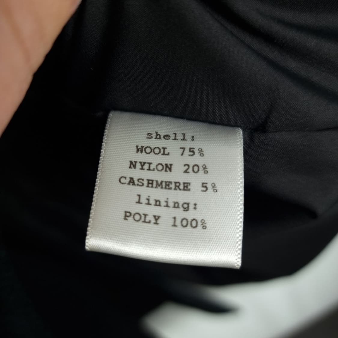 [어나더오피스] 오버사이즈 카라리스 모직 롱 코트 블랙 M18004 상품이미지7