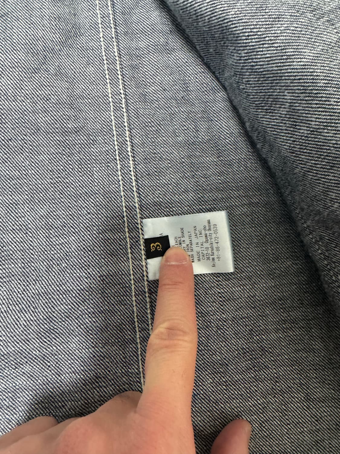 캐피탈 데님 커버롤 인디고 자켓 3사이즈 판매합니다 상품이미지5