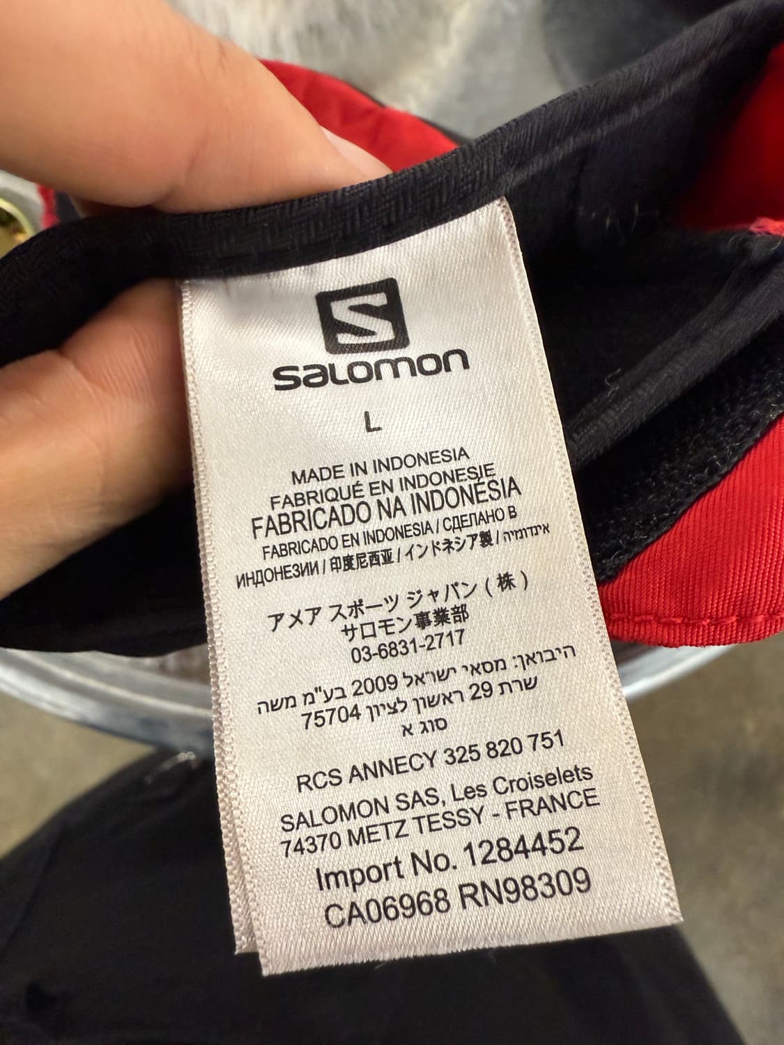 살로몬 장갑 L 블랙/레드 상품이미지4