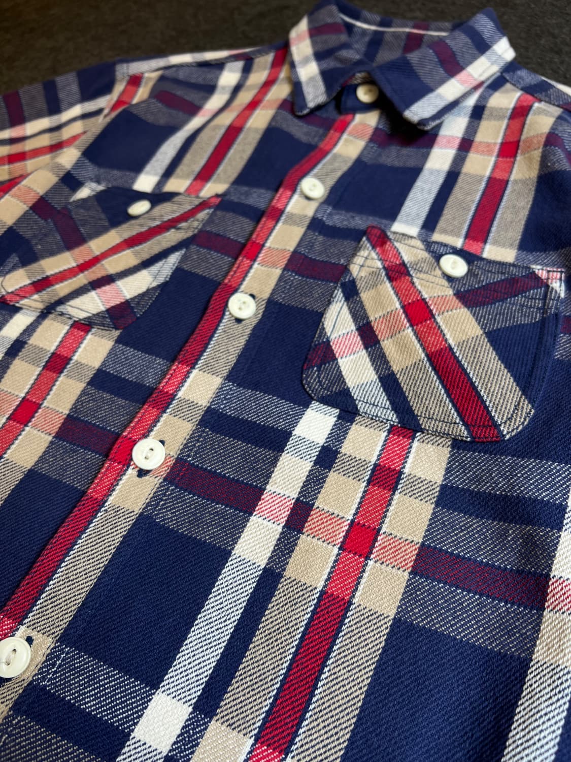 휴스턴(Houston) 헤비 코튼 체크셔츠 L 상품이미지2