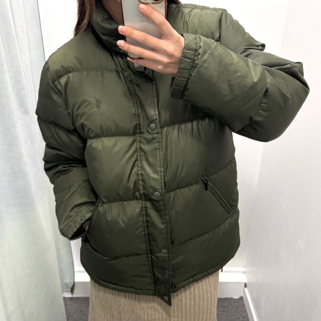 폴로 투웨이 카키 패딩 상품이미지2