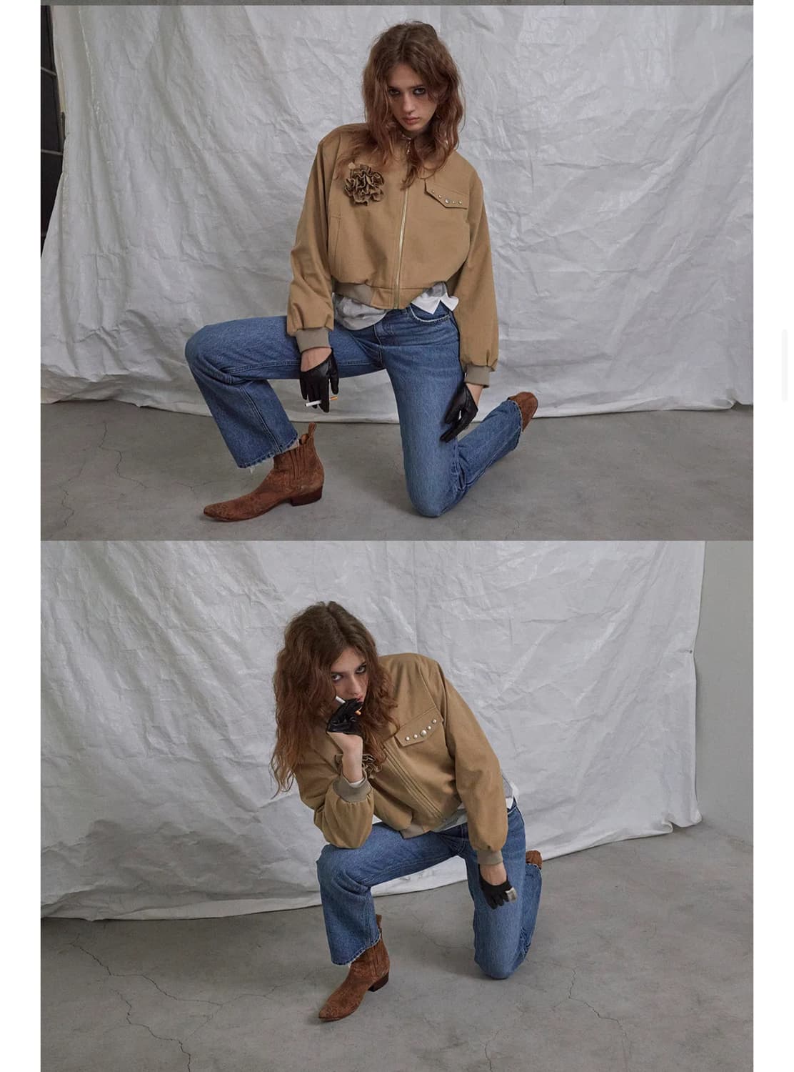 데어드 Cross D.R.D blouson beige 상품이미지2