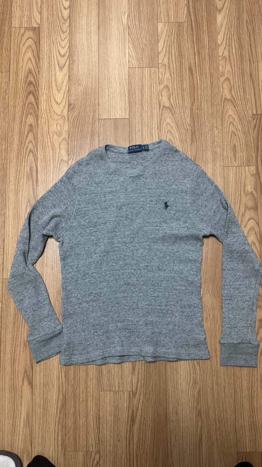폴로 와플 롱슬리브 그레이 XL (실측L) 상품이미지1