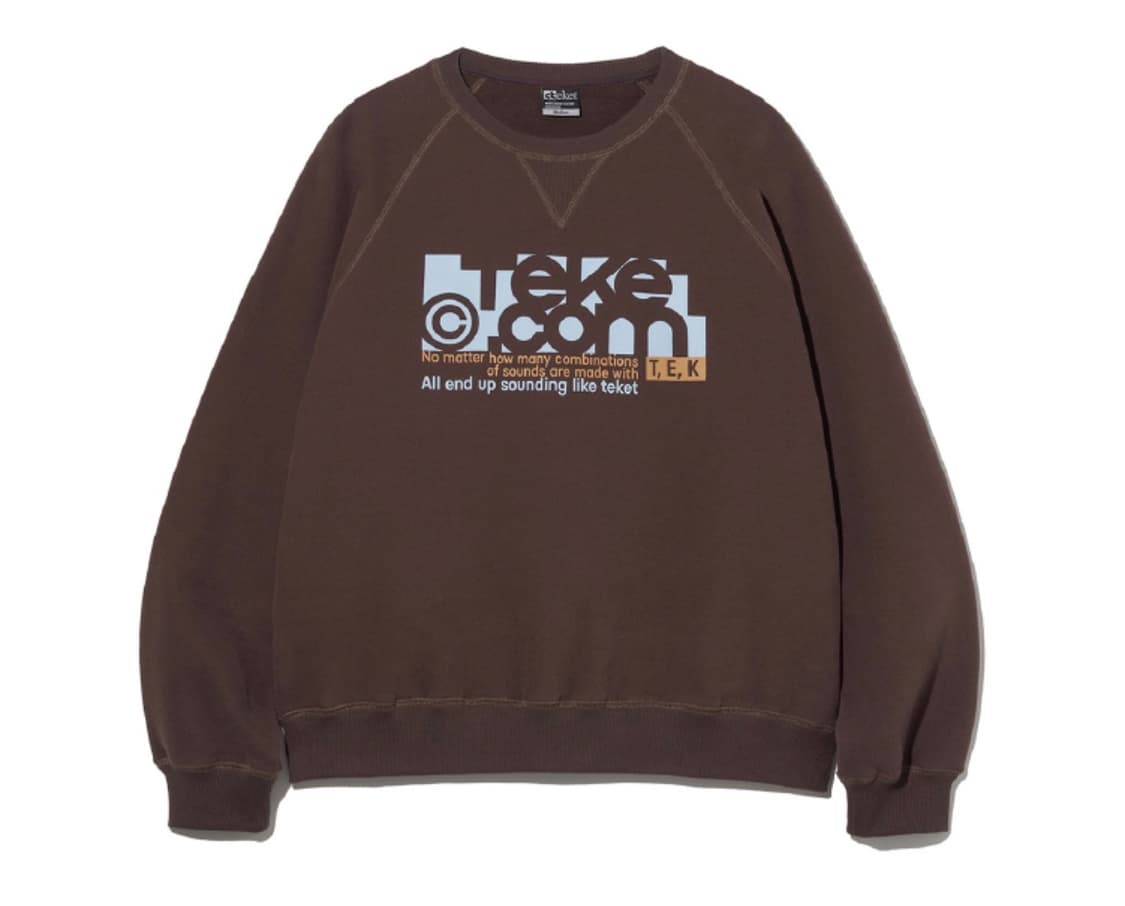 테켓 맨투맨 Folder Sweatshirt Brown 상품이미지1
