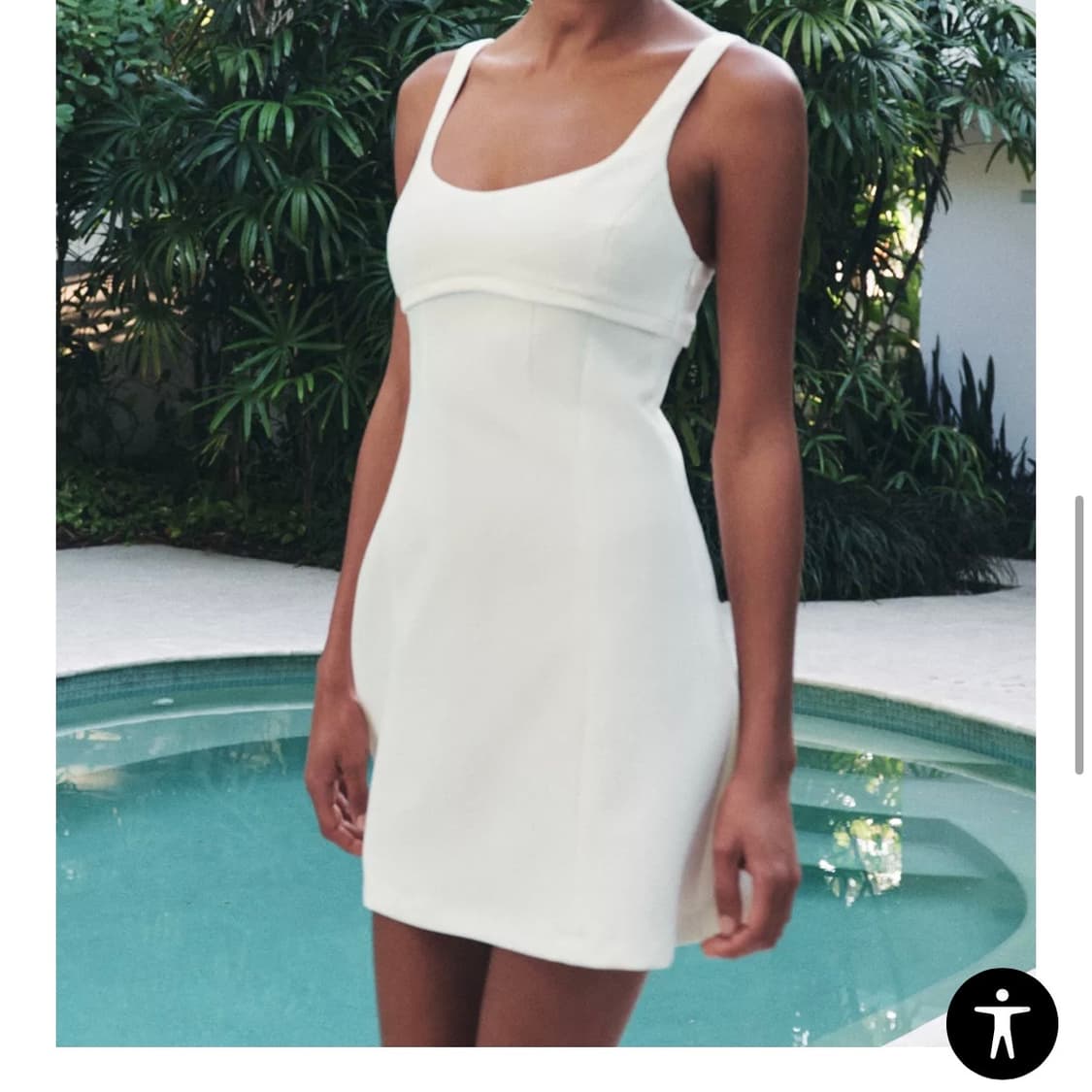 자라 화이트 미니 A라인 원피스 상품이미지3