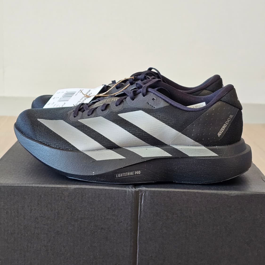 245 새제품) (W) 아디제로 에보슬 EVO SL 코어블랙 런닝화 런닝 상품이미지1